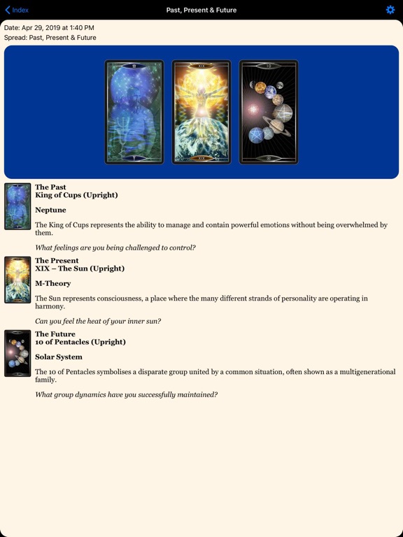 Quantum Tarot iPad screenshot 4 - Entertainment app