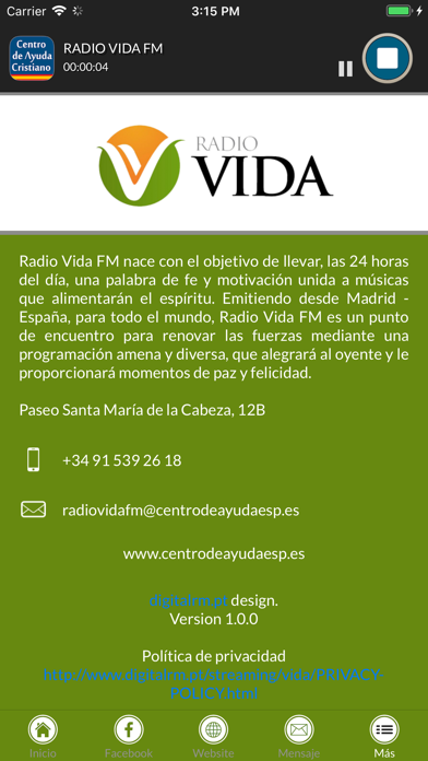 Vida FM Screenshot