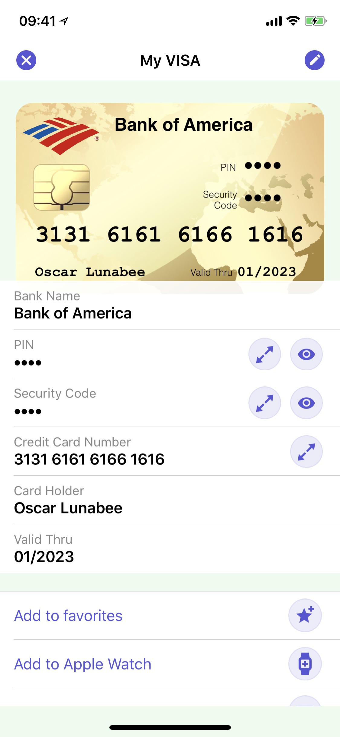 Screenshot do app oneSafe+ password manager