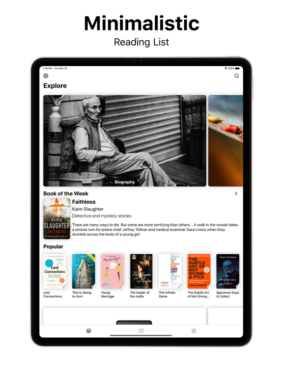 Screenshot #4 pour Minimalistic Reading List
