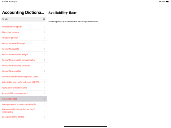 Screenshot #6 pour Accounting Dictionary-Offline