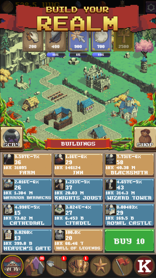 #2. Realm Grinder (iOS) Bởi: Kongregate