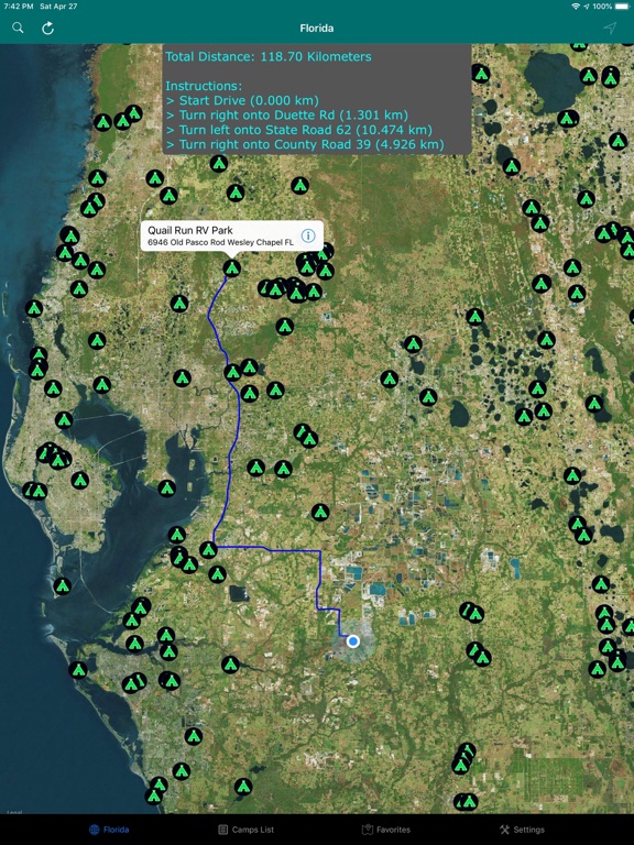 Screenshot #5 pour Florida – Campgrounds & RV's