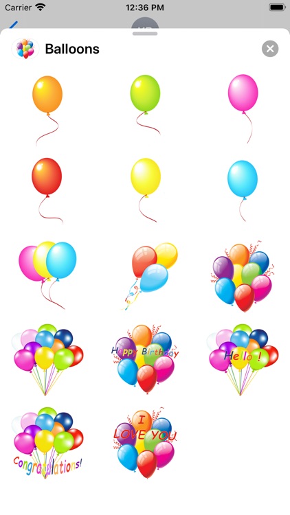 Cool Balloon stickers for text