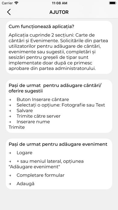 Carte de cantari Screenshot