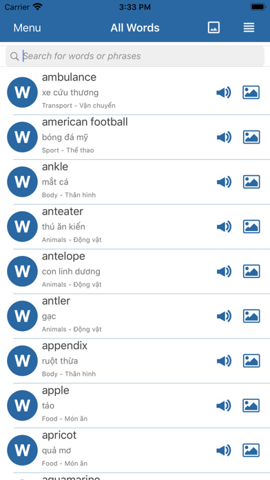 English Picture Dictionary Pro Screenshot