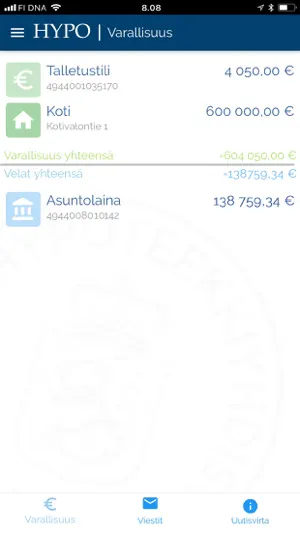 Hypon Mobiilipankki screenshot 2