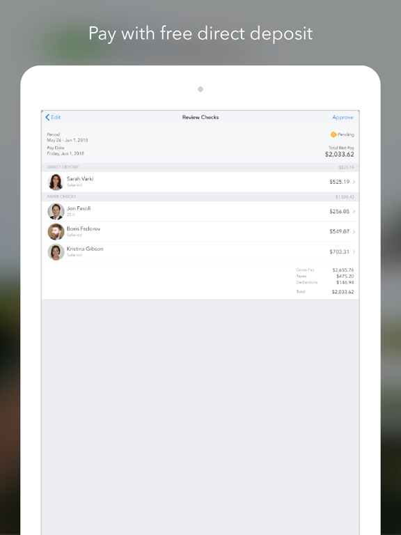 QuickBooks Payroll iPad QuickBooks Payroll iPad