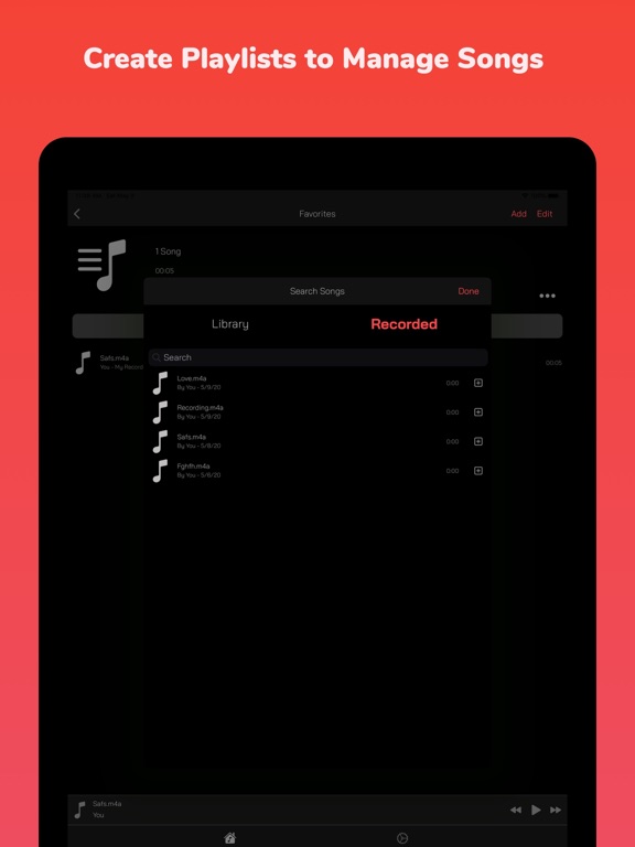 Reverse Song Player iPad screenshot 4 - Music app
