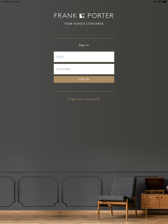 Frank Porter Portal iPad screenshot