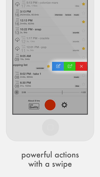 Quick Record Audio Recorder Screenshots