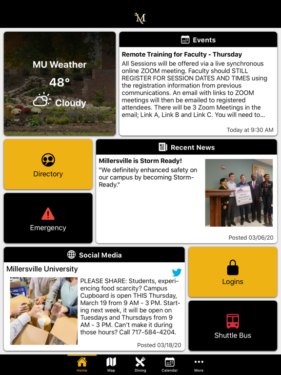 Millersville University of PA iPad screenshot 1 - Education app