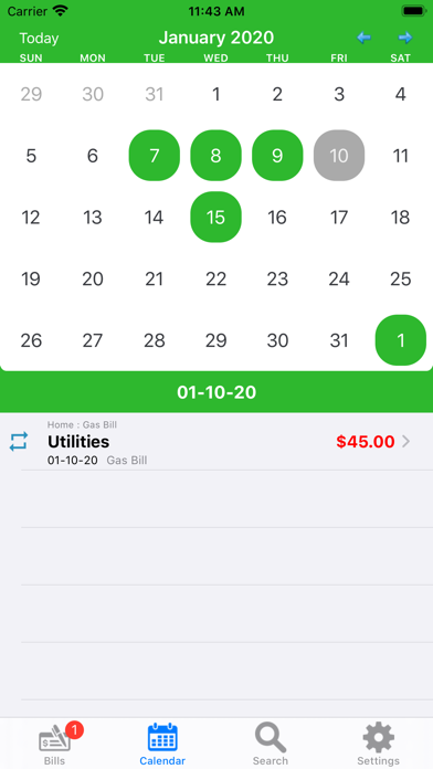 myBill$ Lite iPhone screenshot 5 - Finance app