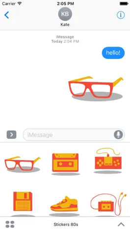 Game screenshot 80's Stickers apk