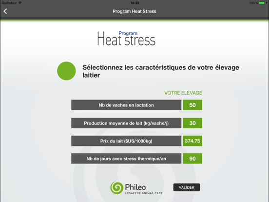 Screenshot #5 pour Program Heat Stress® VL