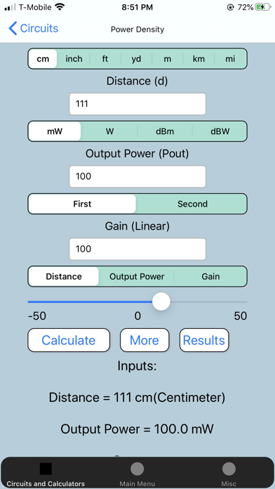 Screenshot #1 pour Electronics Circuit Calculator