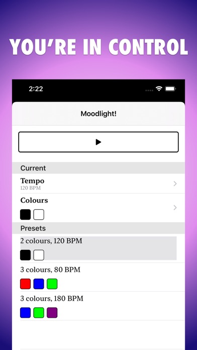 Screenshot #1 pour Moodlight!