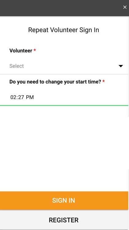 Volunteer Check In Kiosk