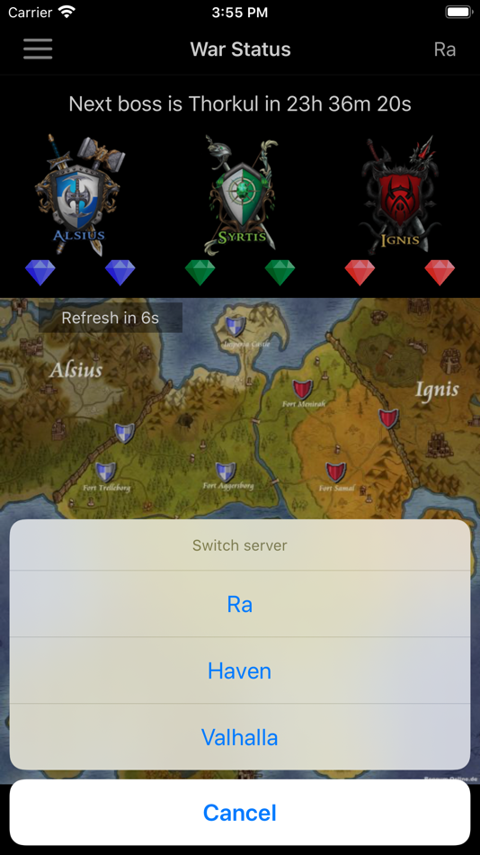 #6. War Status for Regnum (iOS) Podle: Heitz Bruno