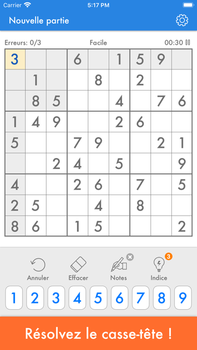 Screenshot #1 pour Sudoku ~ Casse-tête logique