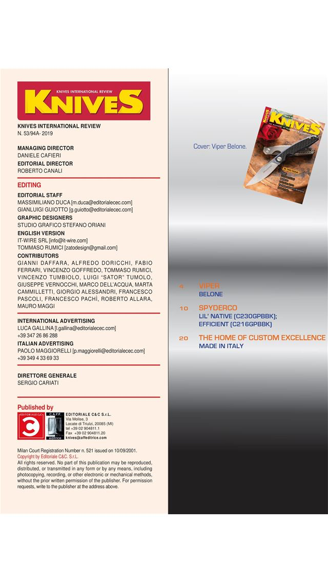 KNIVES INTERNATIONAL REVIEW