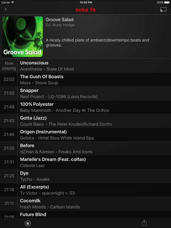 Screenshot #2 for SomaFM Radio Player