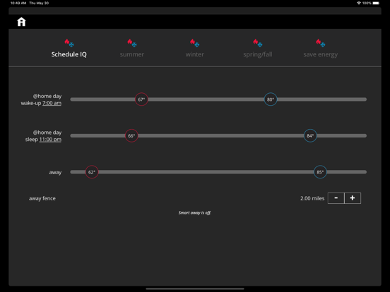 (S30/E30/M30) iComfort T-Stat iPad screenshot 3 - Utilities app