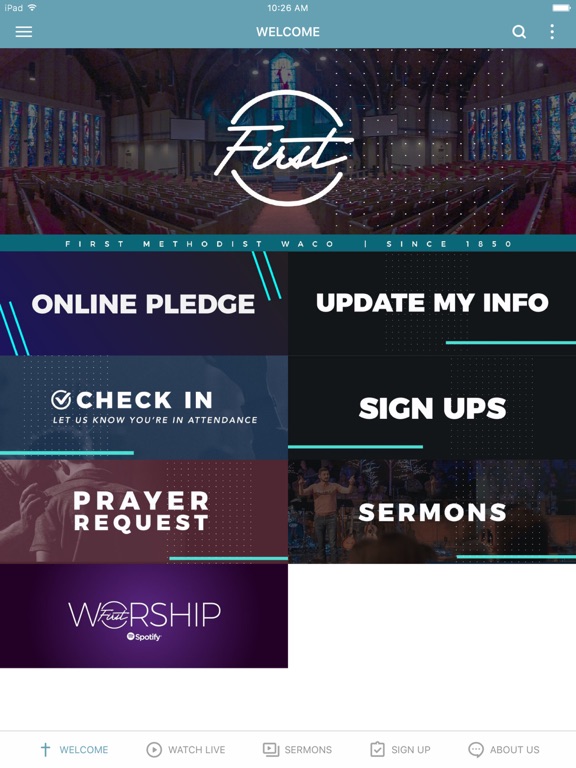 FIRST WACO iPad screenshot 1 - Lifestyle app
