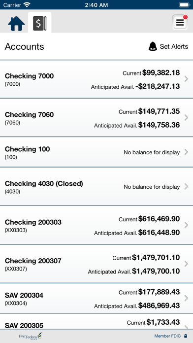 First Federal Bank NC Business Screenshot