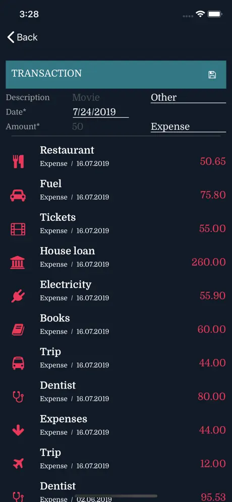 Credit Card Expenses Manager