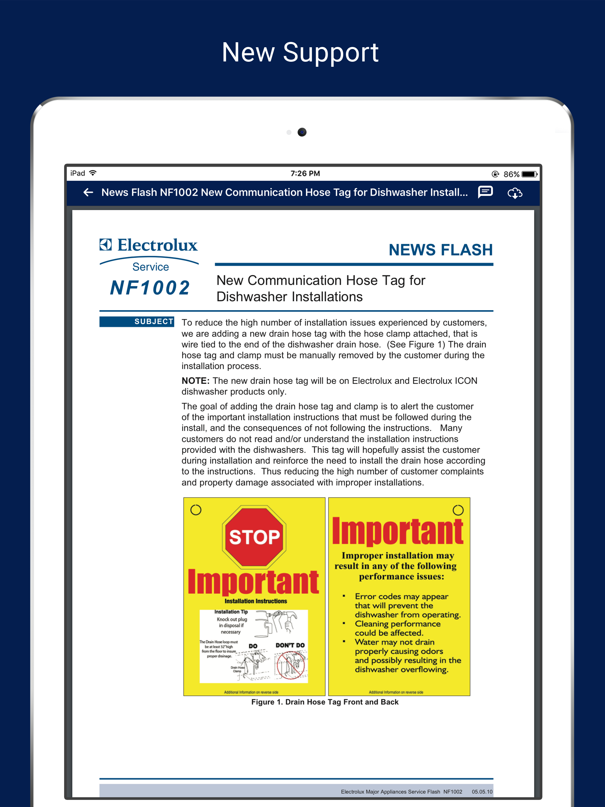 Electrolux Service Tips