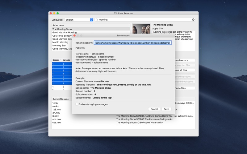 Screenshot #3 pour TV Show Renamer Pro