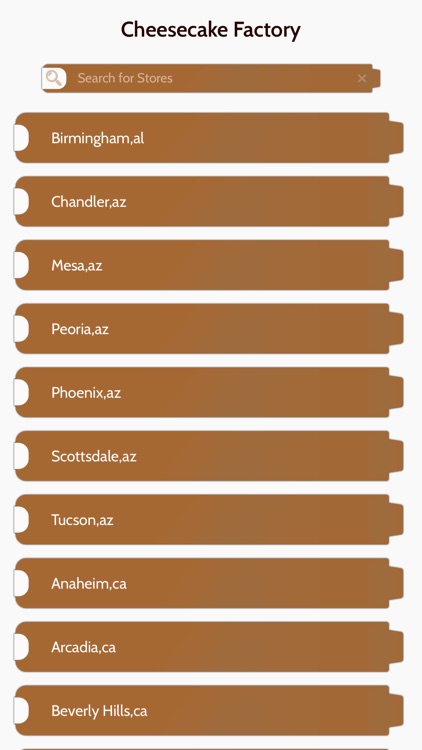 App to The Cheesecake Factory