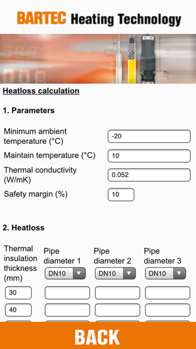 Screenshot #1 pour BARTEC HEATCALC