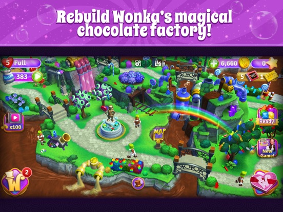 Wonka's World of Candy Match 3 iPad app afbeelding 1