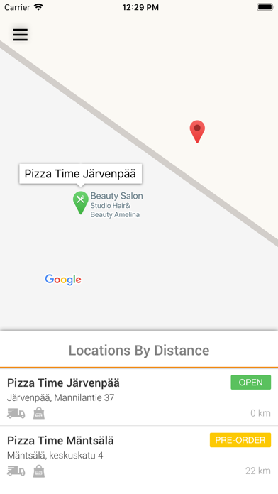 Pizza Time Ravintolat Screenshot