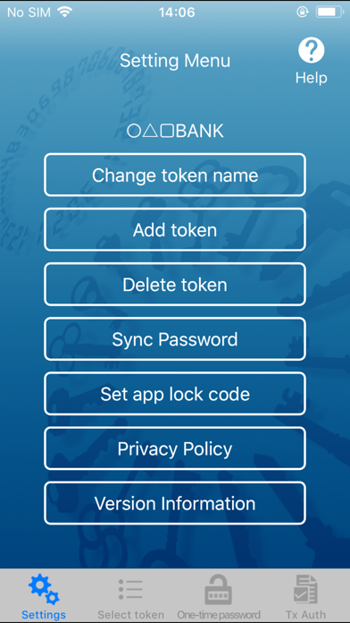 One-Time Password Screenshot