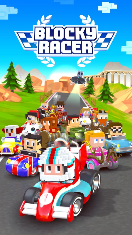 Blocky Racer - Endless Racing screenshot 5