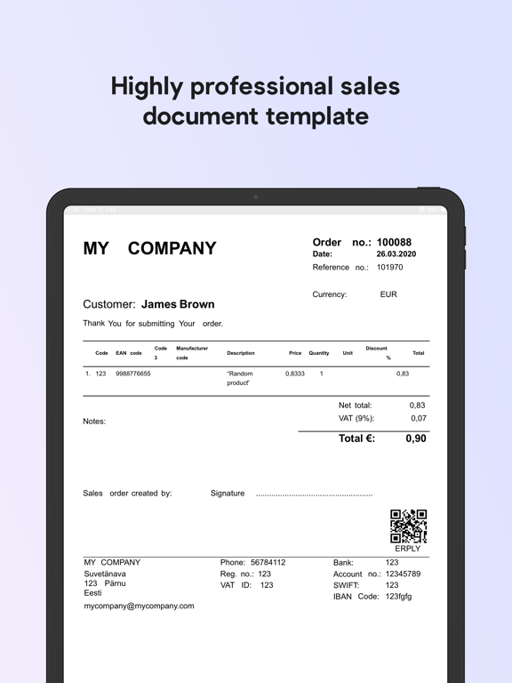 Screenshot #6 pour Erply Invoice