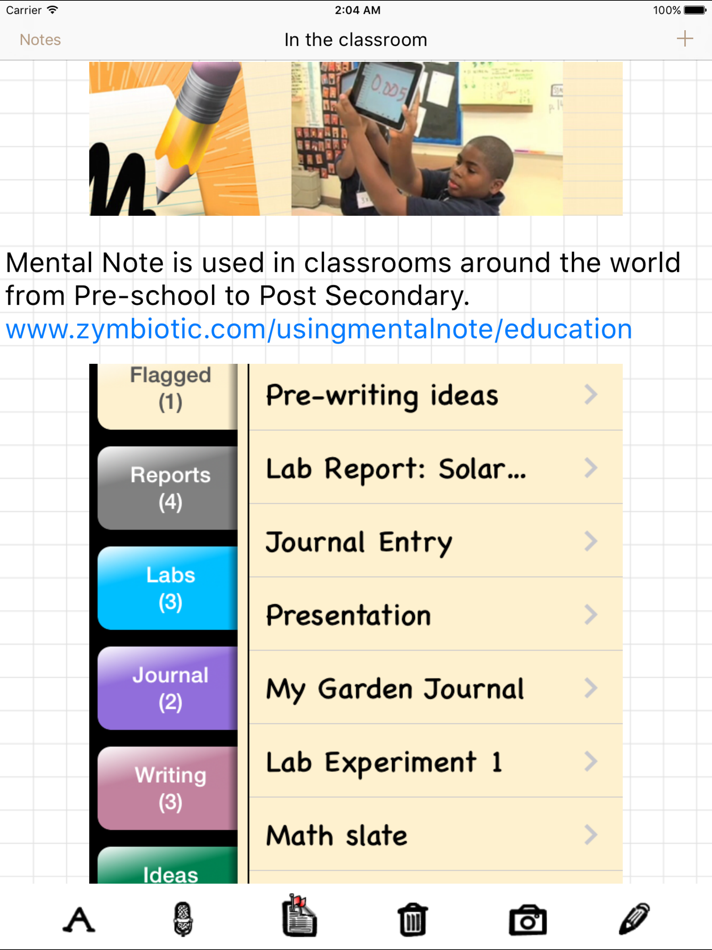 #4. Mental Note for iPad ๛ (iOS) Podle: Zymbiotic Technologies