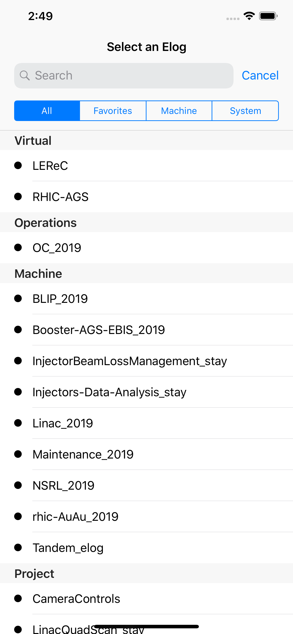BNL CAD Elog Viewer screenshot 3