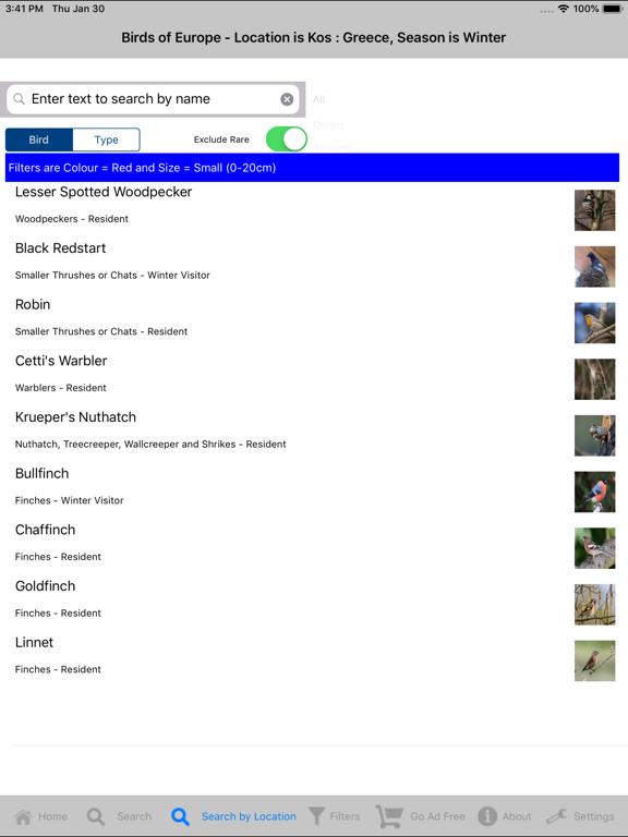Birds Of Europe iPad screenshot 4 - Education app
