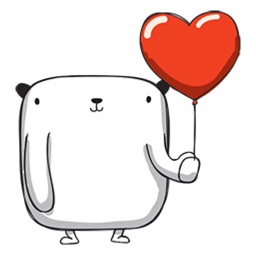 Cute White Bear Sticker Pack