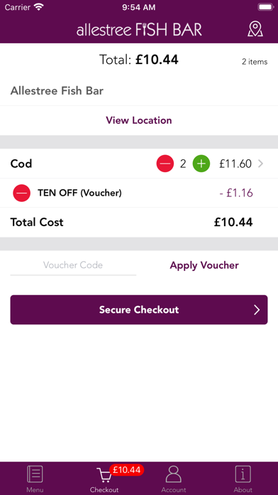 Allestree Fish Bar Screenshot