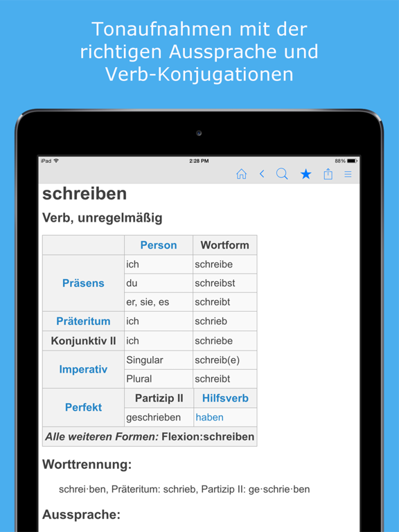 Deutsch Wörterbuch & Thesaurus iPad screenshot 4 - Reference app