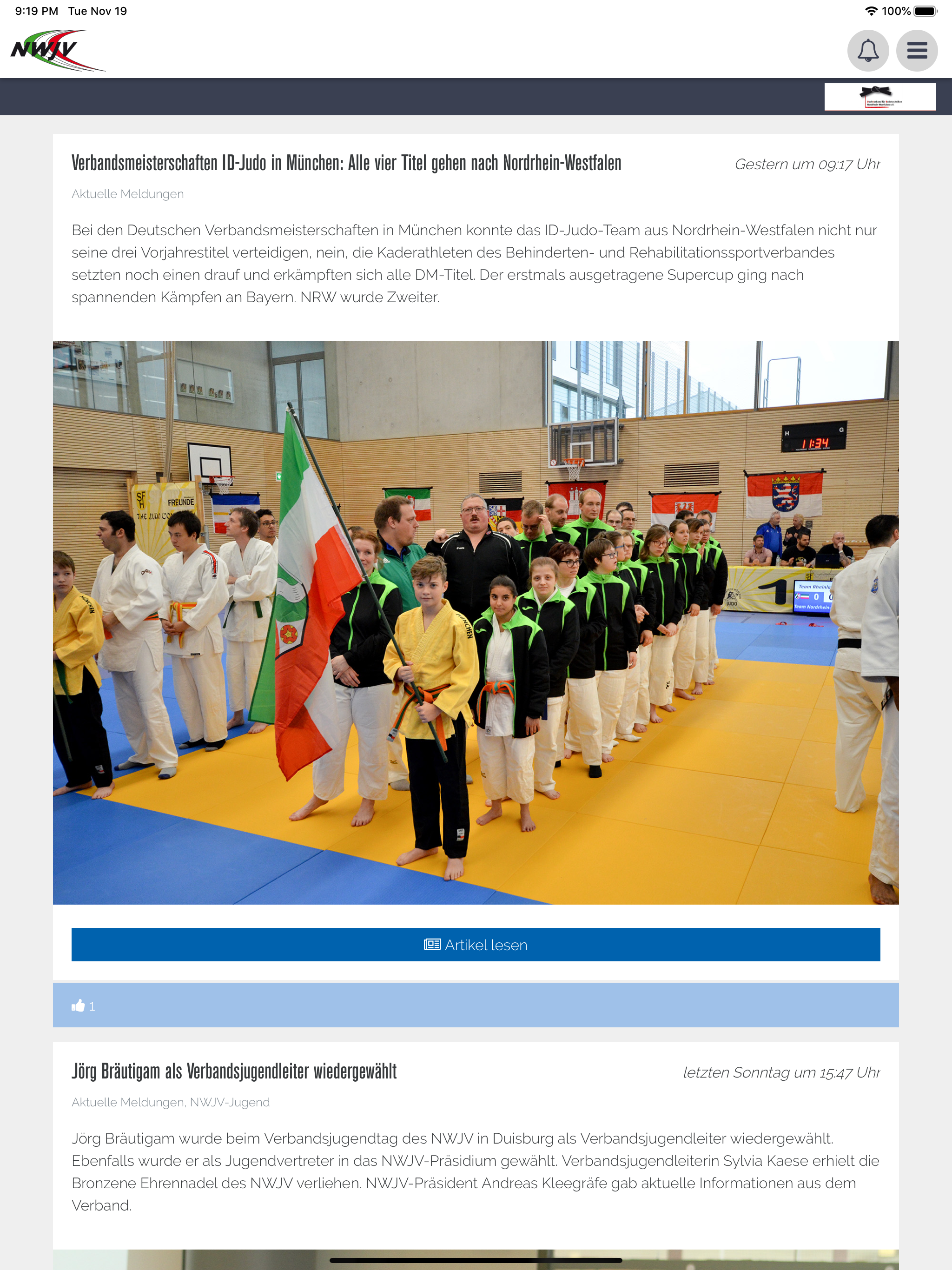NW Judo-Verband screenshot 4