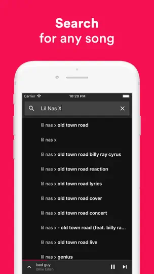 Скриншот Music Player ‣ на iPhone 3