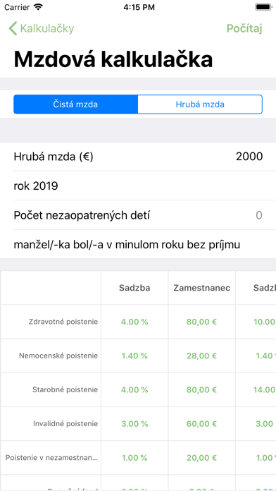 Umbrella Group Calculator Screenshot