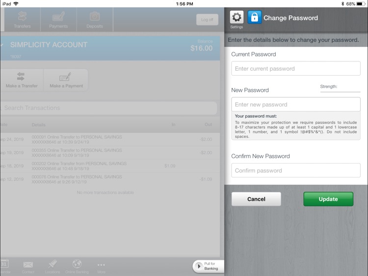 Carolina Alliance Bank iPad