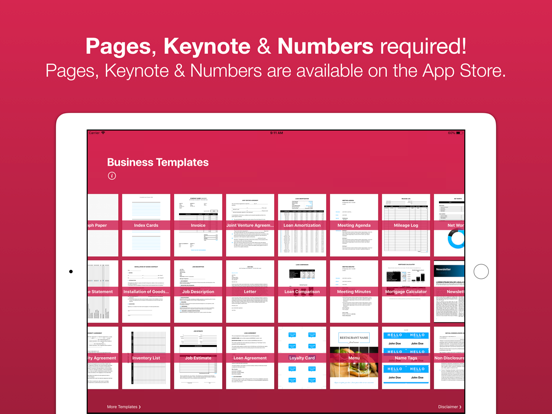 Business Templates for Pages iPad screenshot 4 - Productivity app